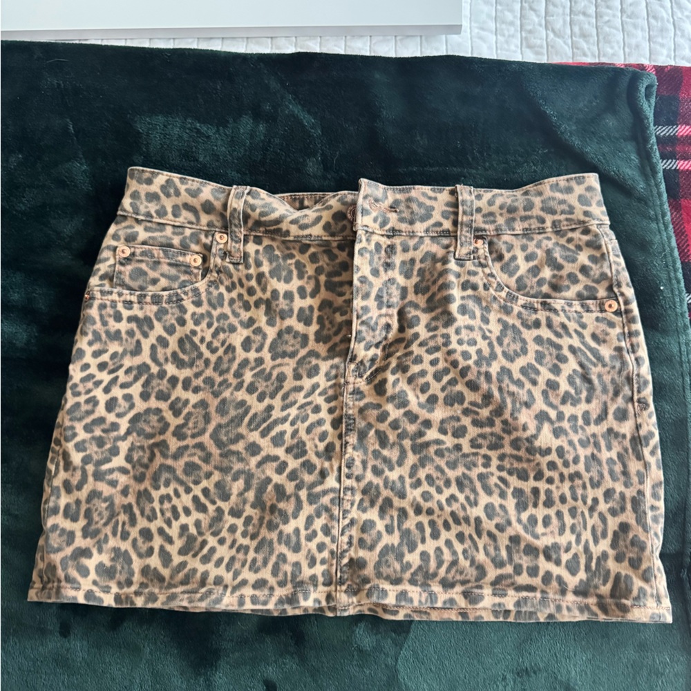 GAP Brown Leopard Print Skirt